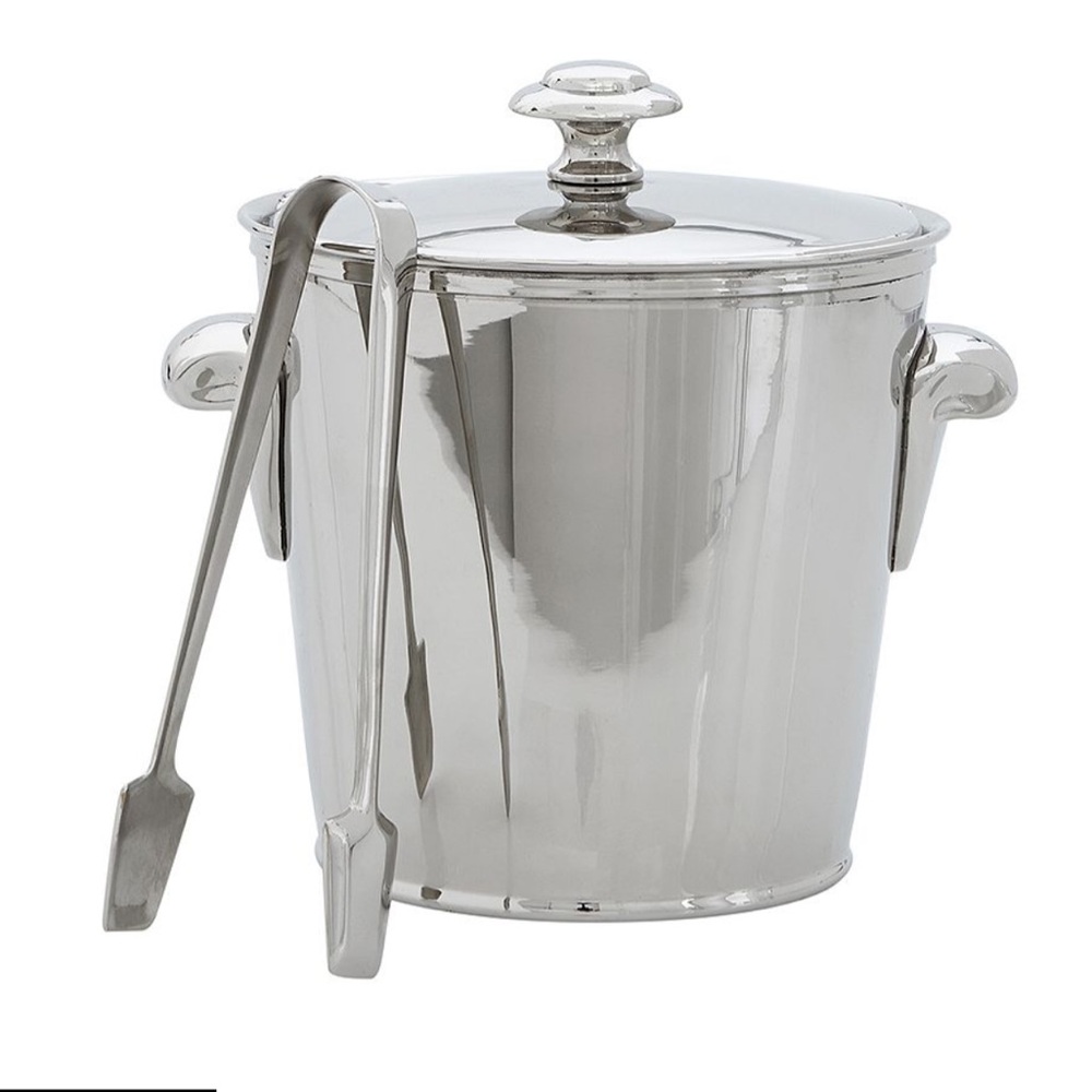 Pottery Barn Harrison Ice Bucket With Tongs monogram T